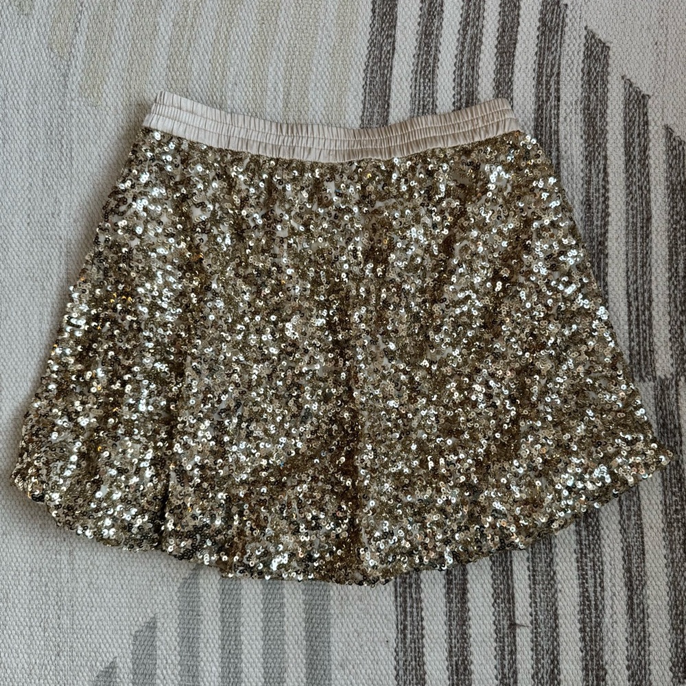 [gap] gold sequin mini skirt